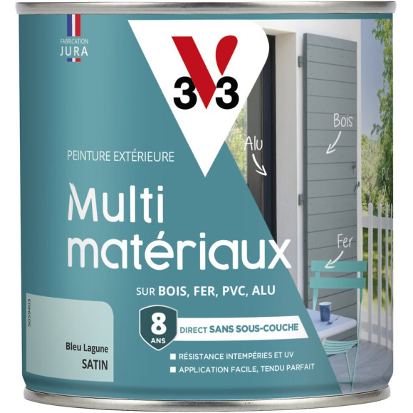 Peinture multi-matériaux DP bleu lagune 0.5 L