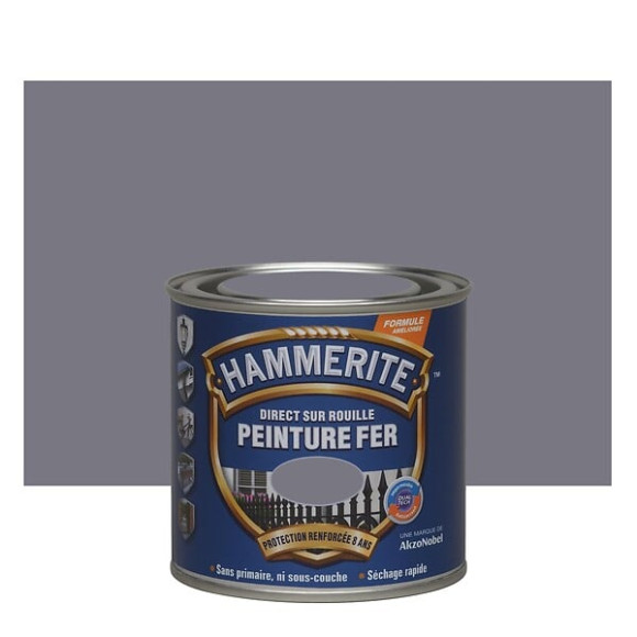 Peinture Direct sur Rouille - Gris Anthracite - Brillant -  025L