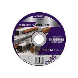 DISQUE à  COUPER ET à  EBARBER TRONC.  EXTREM ACIER iNOX 115X22X222