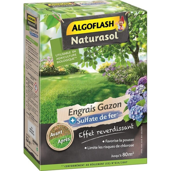 Engrais gazon + Sulfate de fer 3.2kg