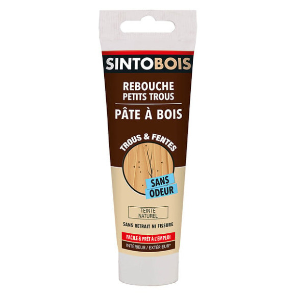 Pate à  bois pour reboucher imperfections et fissures 80g Naturel