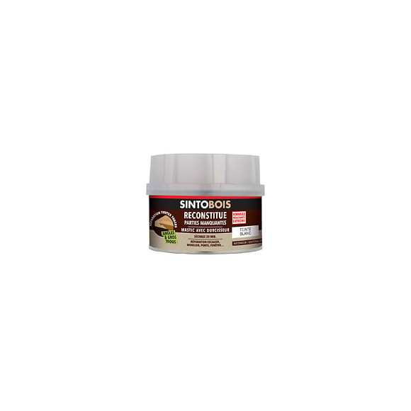 Mastic à  bois avec durcisseur Blanc Pot 190g