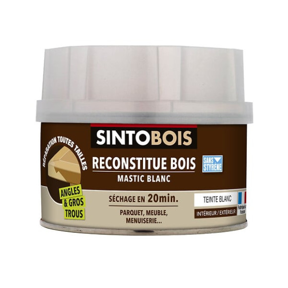 Reconstitue bois parties manquantes 550g blanc