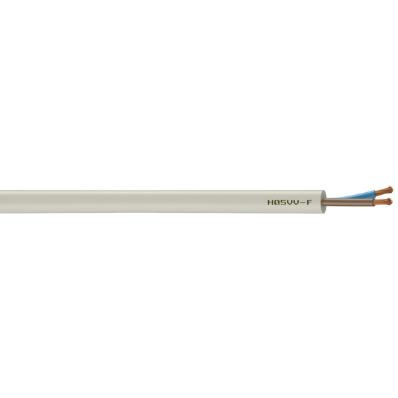 Câble electrique H05VV-F 2x1.5mm2 - Blanc - Vendu au metre