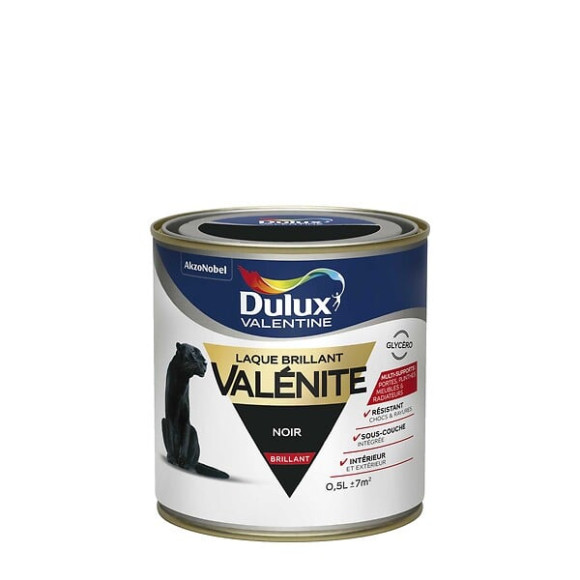 Peinture Laque Valénite - Noir - Brillant - 05L