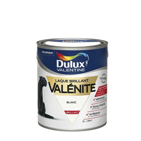 Peinture Laque Valénite - Blanc - Brillant - 2L