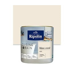 Peinture Cuisine et bain RIPOLIN 0.5L Blanc cassé