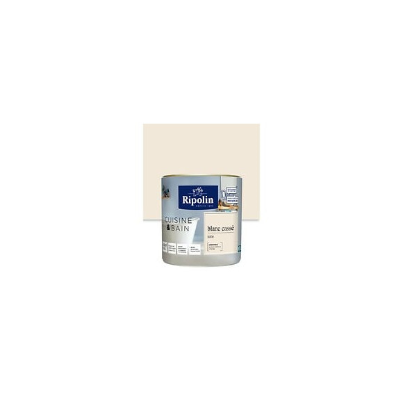 Peinture Cuisine et bain RIPOLIN 0.5L Blanc cassé