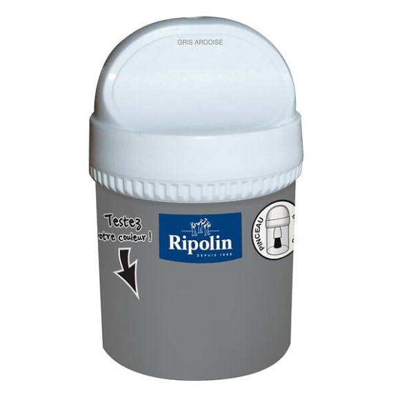 Testeur peinture RIPOLIN murs boiseries gris ardoise satin 0075L