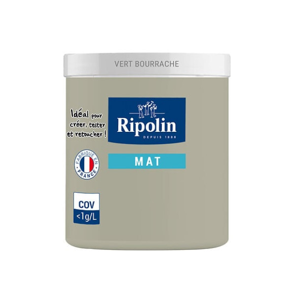 Testeur peinture RIPOLIN murs boiseries vert bourrache mat 0075L