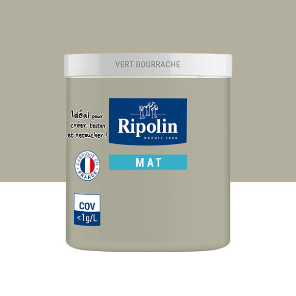 Testeur peinture RIPOLIN murs boiseries vert bourrache mat 0075L