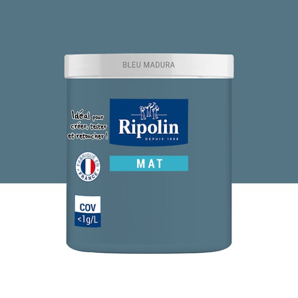 Testeur Peinture RIPOLIN Esprit Déco Bleu Madura Mat 75ml