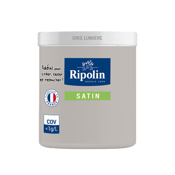 Testeur Peinture RIPOLIN Esprit Déco Gris lumière Satin 75Ml