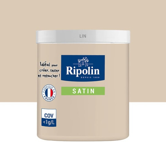 Testeur Peinture RIPOLIN Esprit Déco Lin Satin 75Ml