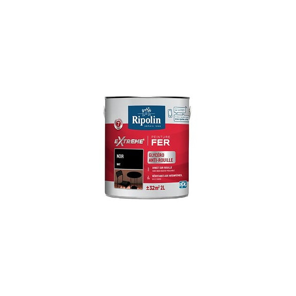 Ripolin ext fer mat noir  2l