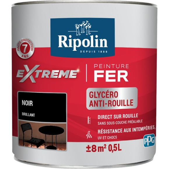 Ripolin ext fer bril noir 0.5l