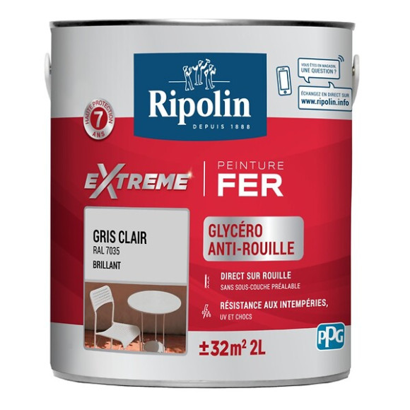 Ripolin ext fer brl gr clair 2l