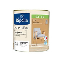 Peinture Mur RIPOLIN Toutes Pièces Esprit Déco Satin ocre rocheux 05L