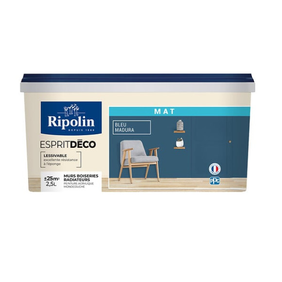 Peinture Esprit Déco - Bleu madura - Mat - 25L