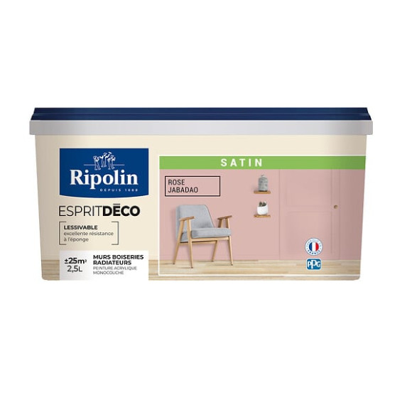 Peinture Esprit Déco - Rose Jabadao - Satin - 25L