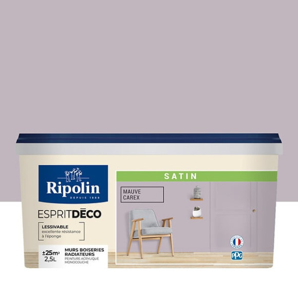 Peinture Esprit Déco - Mauve Carex - Satin - 25L