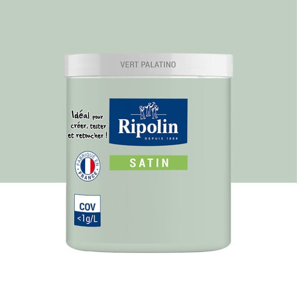 Testeur peinture RIPOLIN murs boiseries vert palatino satin 0075L