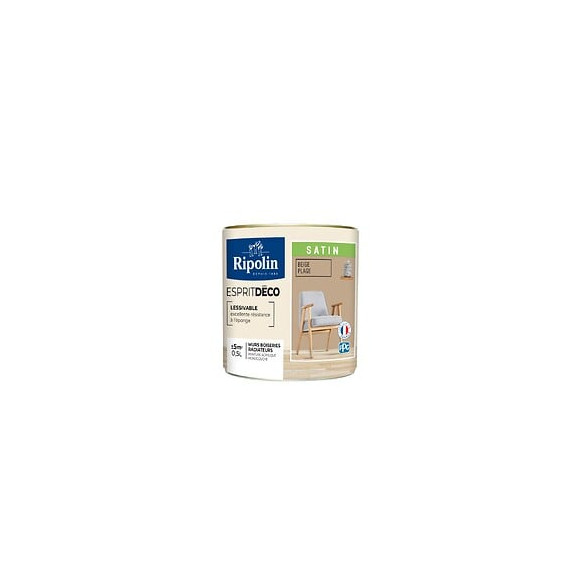 Peinture RIPOLIN murs boiseries beige plage satin 05L