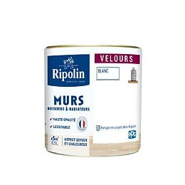 Peinture RIPOLIN Deco Velours murs boiseries & radiateurs blanc 05L