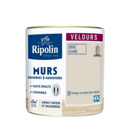 Peinture RIPOLIN Deco Vel murs boiseries radiateurs beige glaise 05L