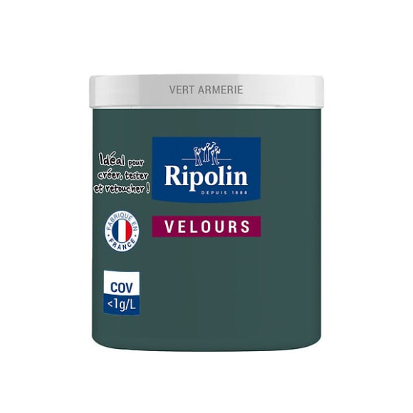 Testeur peinture RIPOLIN velours vert armerie 0075L