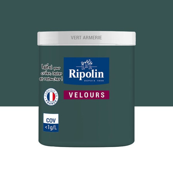 Testeur peinture RIPOLIN velours vert armerie 0075L