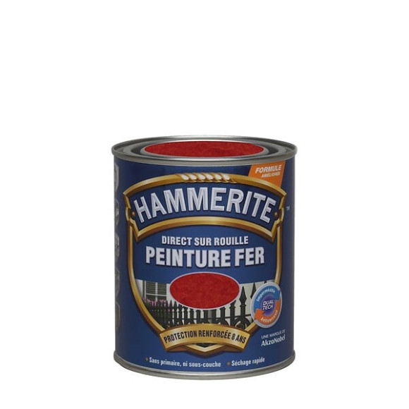 Peinture Direct sur Rouille - Martele Rouge - 075L