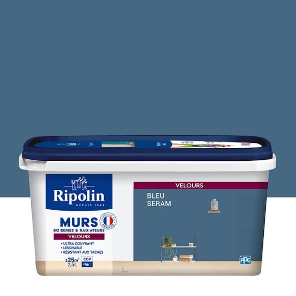 Peinture Esprit Déco - Bleu seram - Velours - 25L