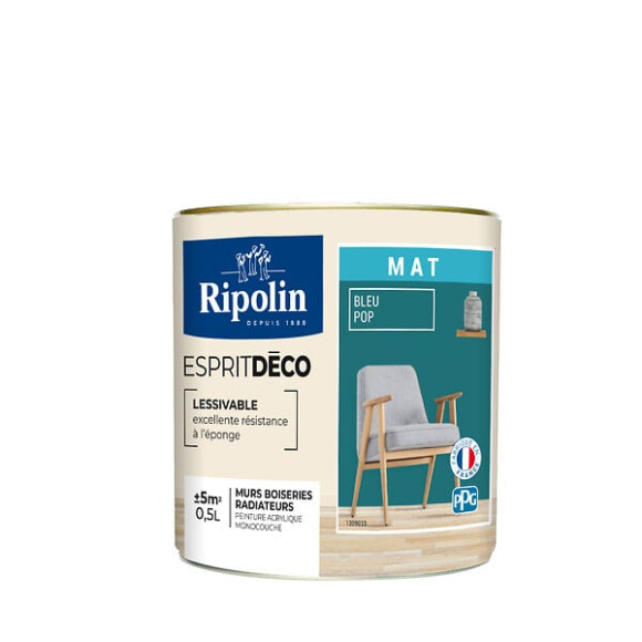 Ripolin e deco mat bleu pop 0.5l