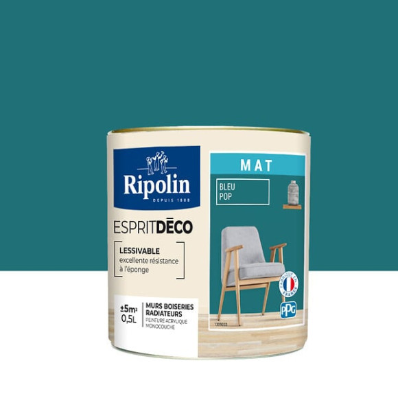 Ripolin e deco mat bleu pop 0.5l