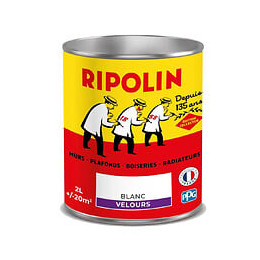 Peinture acrylique RIPOLIN Collector Blanc velours 2 L