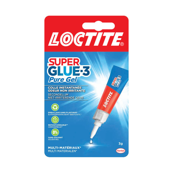 Colle SuperGlue-3 Pure Gel bouteille 3g