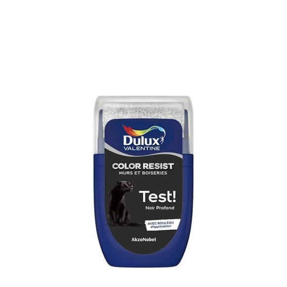 Testeur Dulux Valentine Color Resist Mur Boiserie Noir Profond 003L