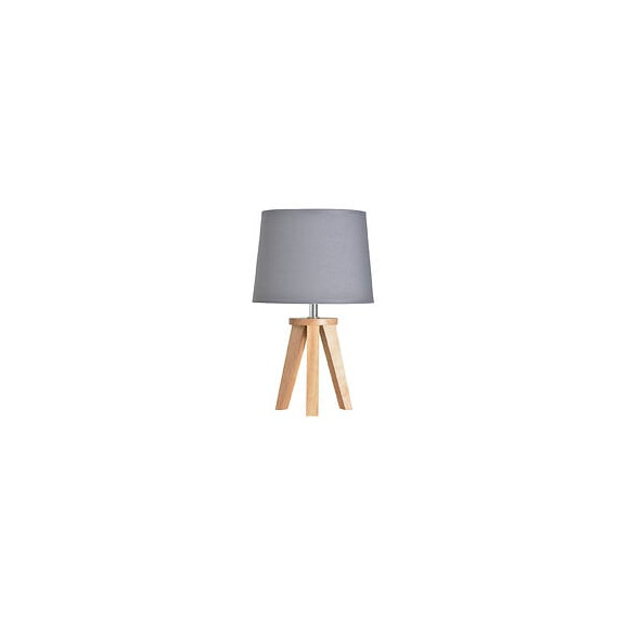 Lampe e14 bois  yoga gris