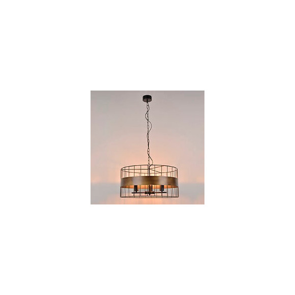 Suspension 3 lumieres Raw XXL - Metal filaire