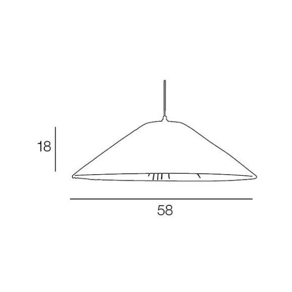 Suspension conique Playa - Raphia naturel - 100W