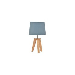 Lampe e14 bois  yoga petrole