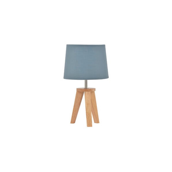 Lampe e14 bois  yoga petrole