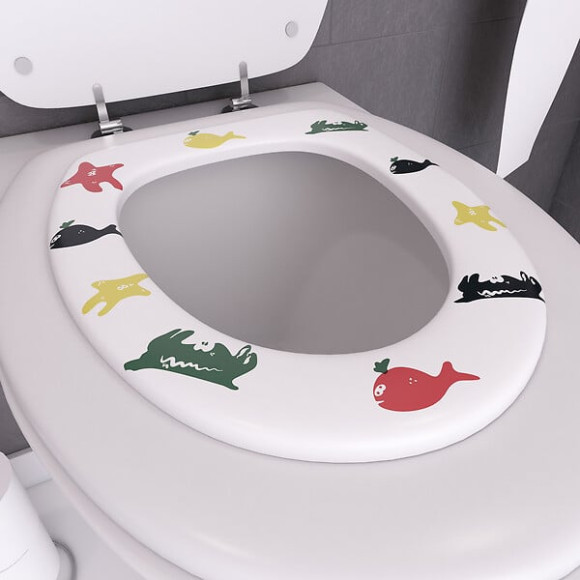 Réducteur abattant de toilettes pour enfant 26.5x28.5 - FUNNY SEA