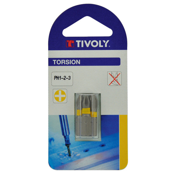 Embout torsion PH n.1-2-3 Lot de 3