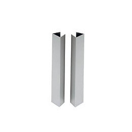 Raccord plinthe finition en U 16-19x150mm gris alu x4