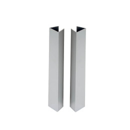 Raccord plinthe finition en U 16-19x150mm gris alu x4