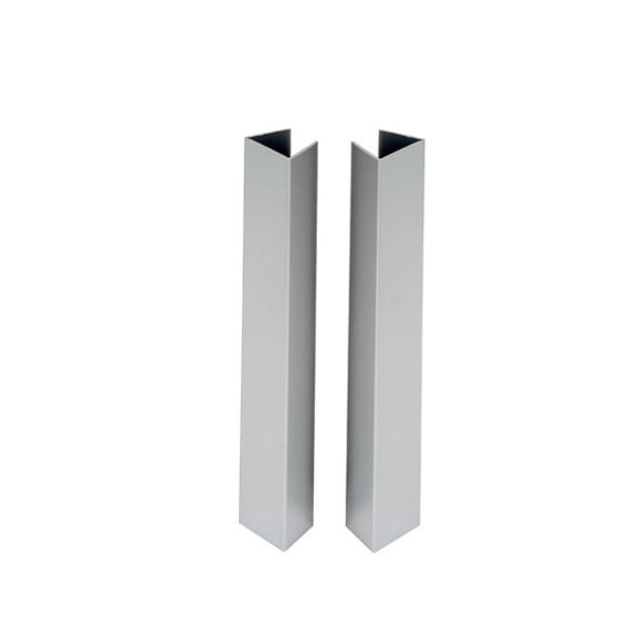 Raccord plinthe finition en U 16-19x150mm gris alu x4