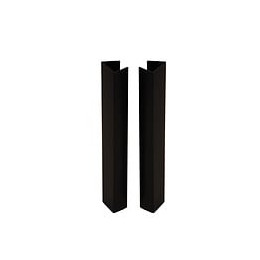 Raccord finition en U plinthe 16-19x150mm noir x4