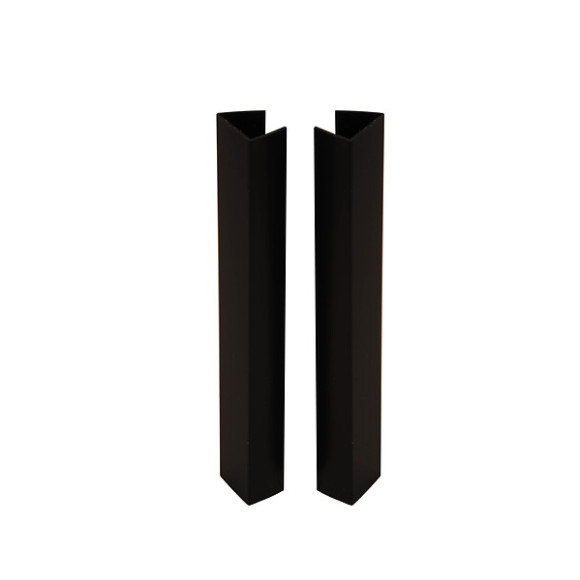 Raccord finition en U plinthe 16-19x150mm noir x4